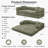 89" Boneless Corduroy Sleeper Sofa Bed, Modular Futon Couch, Compression Foam Sofa with 2 Pillows, No Assembly Required-79693599-76797009