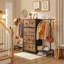 Commode multifonctionnelle à 5 tiroirs avec deux tringles suspendues et tablettes pour petits espaces, organisateur de chambre à coucher et de vestibule-125587594