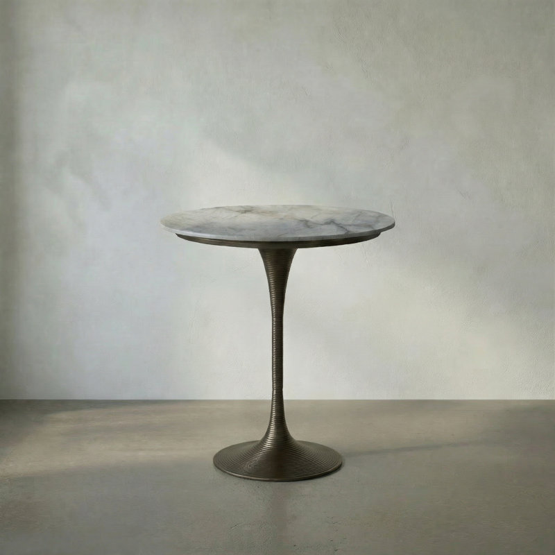 Table de bar Joni, laiton vieilli