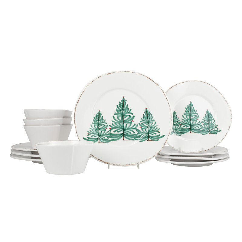 Melamine Lastra Holiday Handmade Melamine Dinnerware Set - Service for 4
