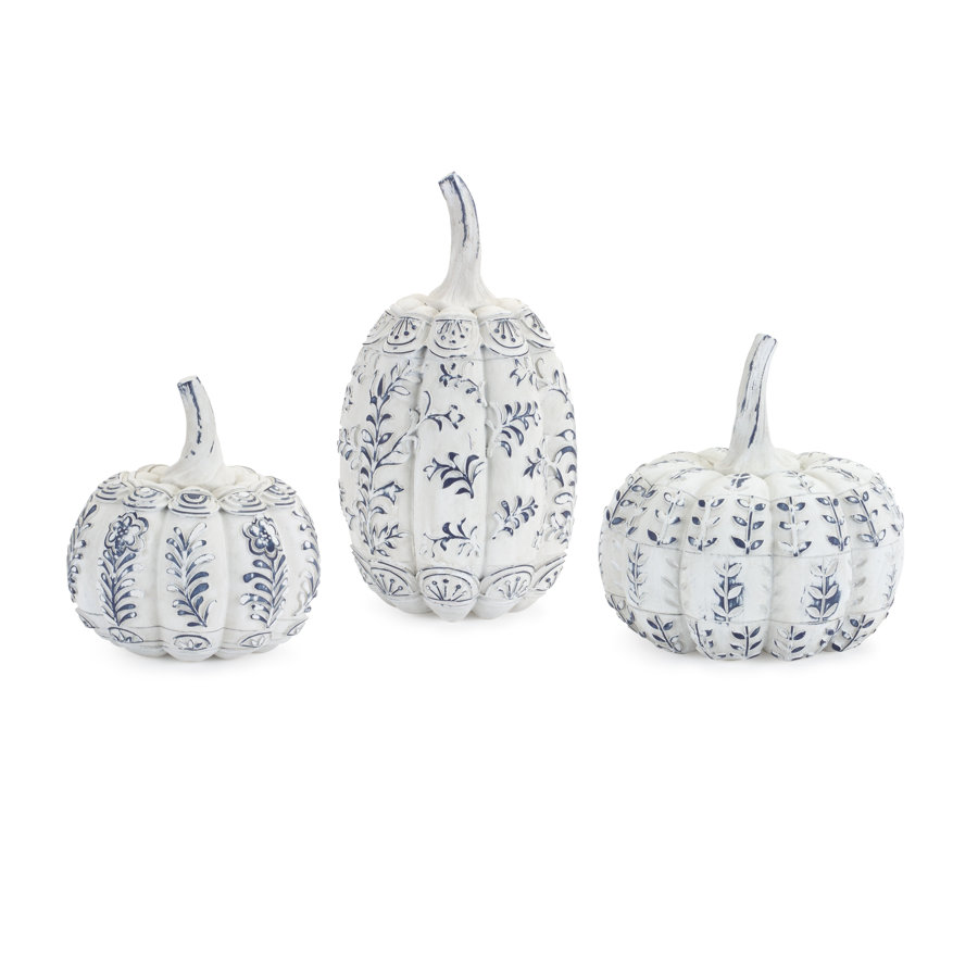 3 Piece Pumpkin Decorative Accent Set