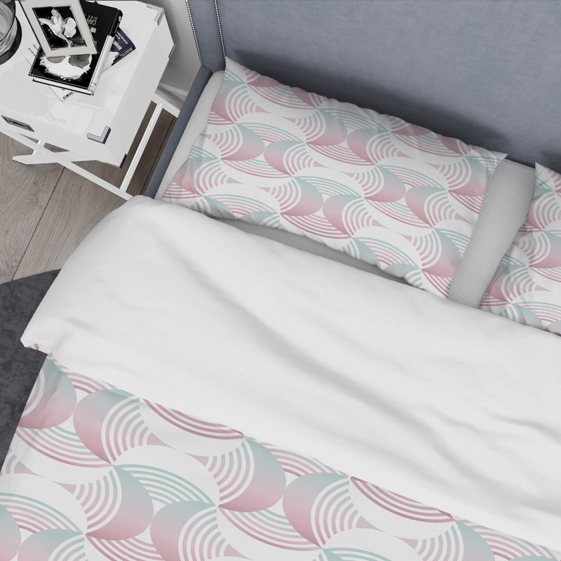 Modern & Contemporary Polyester Twill Geometric Shapes Duvet Cover, Twin Duvet Cover + 1 Sham