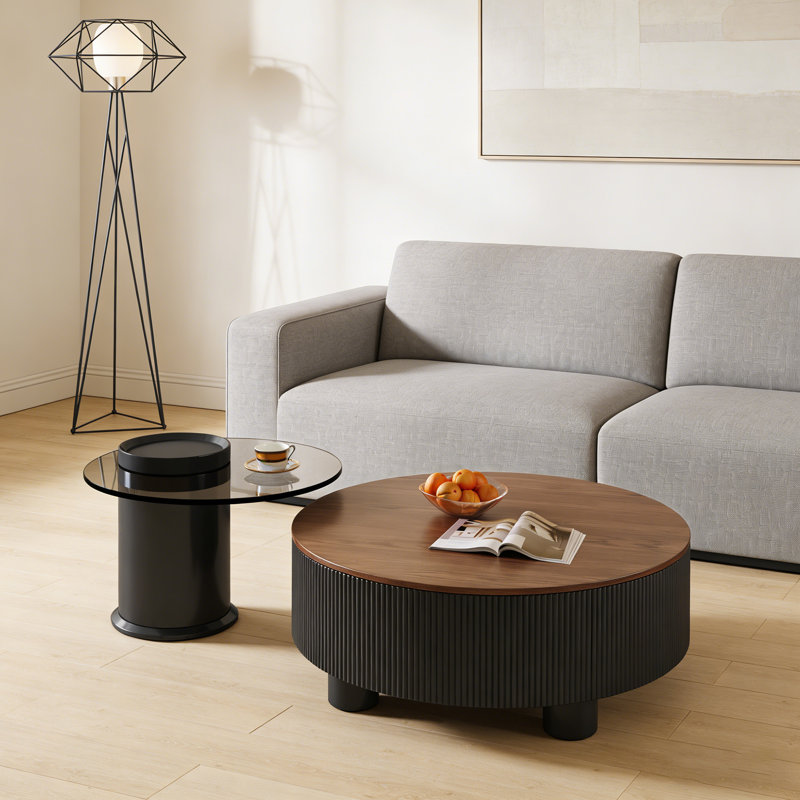 Hakon, H 12,59 po x L 27,55 po x l 27,55 po, Noir