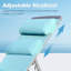 Chaise longue d'extérieur 3 pièces - chaises réglables en aluminium avec fauteuil inclinable et bleu lac pour le balcon (2 + 1 table inclinable