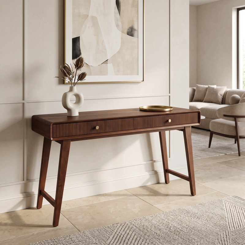 Hudson Solid Wood 2-Drawer Desk