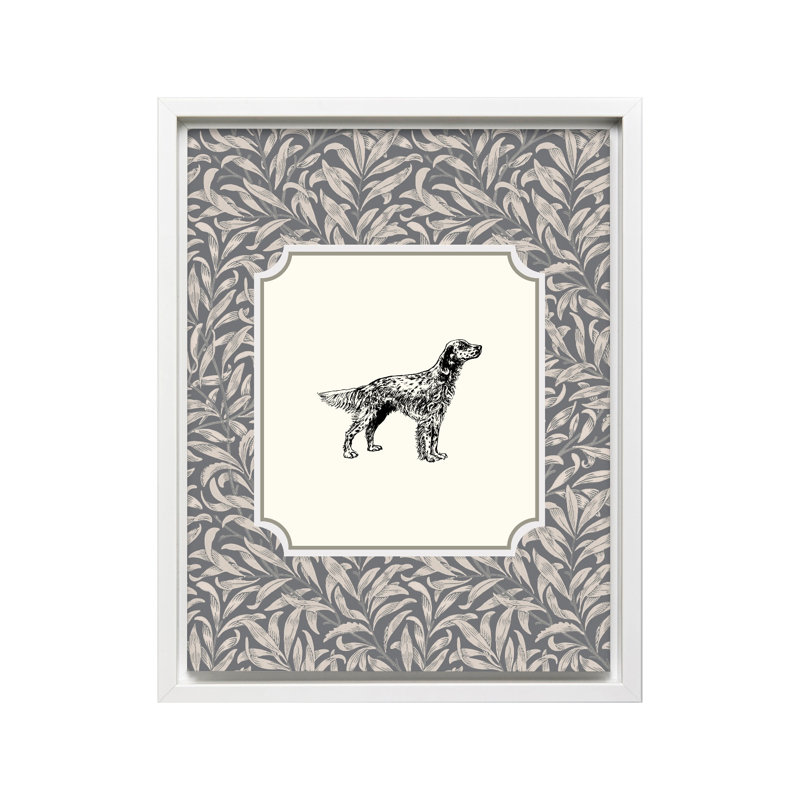 Portrait de chien n ° 2, Canvas, White Framed, 08"H x 10"W