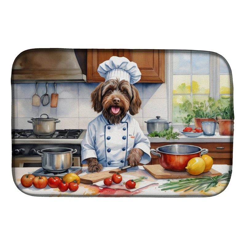Wirehaired Pointing Griffon The Chef Dish Drying Mat