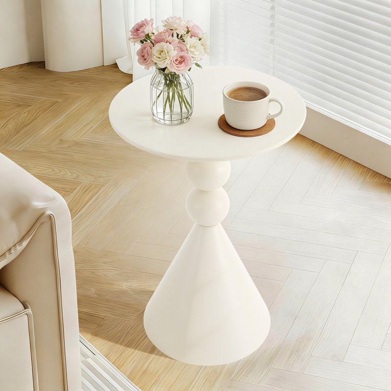 Petite table de bout, table d'appoint, Blanc