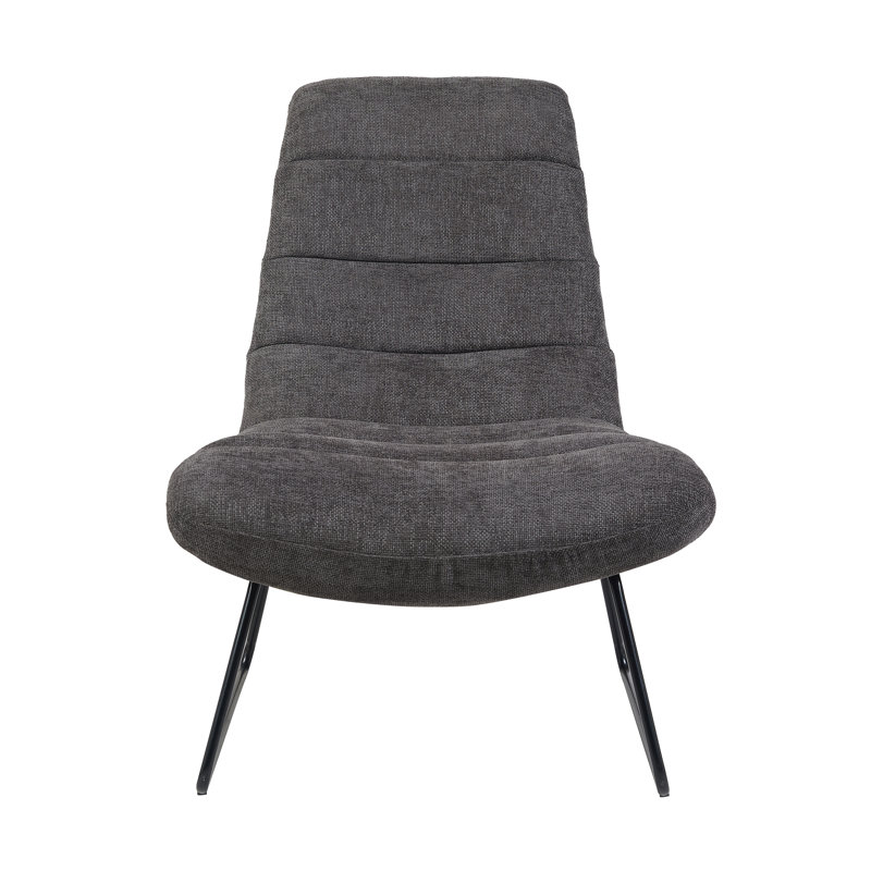 Soft Touch Fabric Lounge Chair, Grey