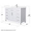 Meuble-lavabo simple autoportant 48 po avec plateau en quartz Beckett-108351761-108351765-108351769