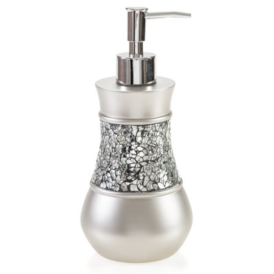 Distributeur de savon gris / argent brossé