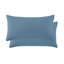 Ensemble de 2 taies décoratives matelassées à motif carré en microfibre brossé à double passepoil avec bords passepoilés Southshore Fine Vilens, 20 po x 36 po, bleu Coronet-324762885-399142831