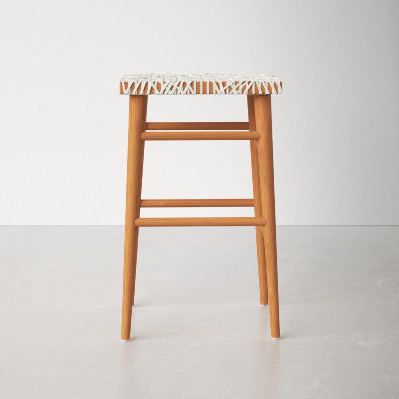 Kazbah Upholstered Counter Stool with Solid Wood Frame, Bar Stool (30" Seat Height)