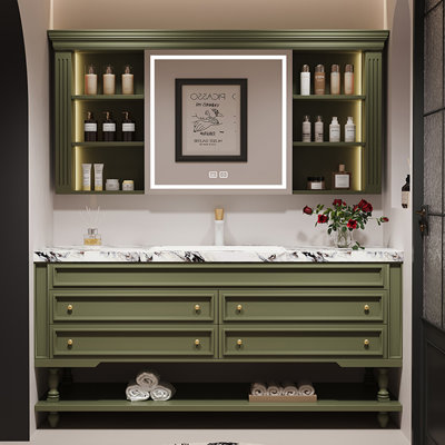 Armoire de salle de bain rétro française
