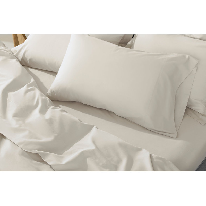Cloud Soft Sateen 100% Cotton Sateen Pillowcase - Set of 2, Standard/Queen Pillowcase, Stone