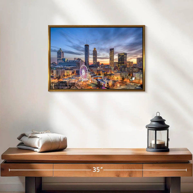 Atlanta, 19" X 13", Floating Frame Gold