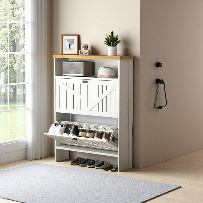 Armoire à chaussures pliante en MDF multi-fonctionnelle, minimaliste et moderne