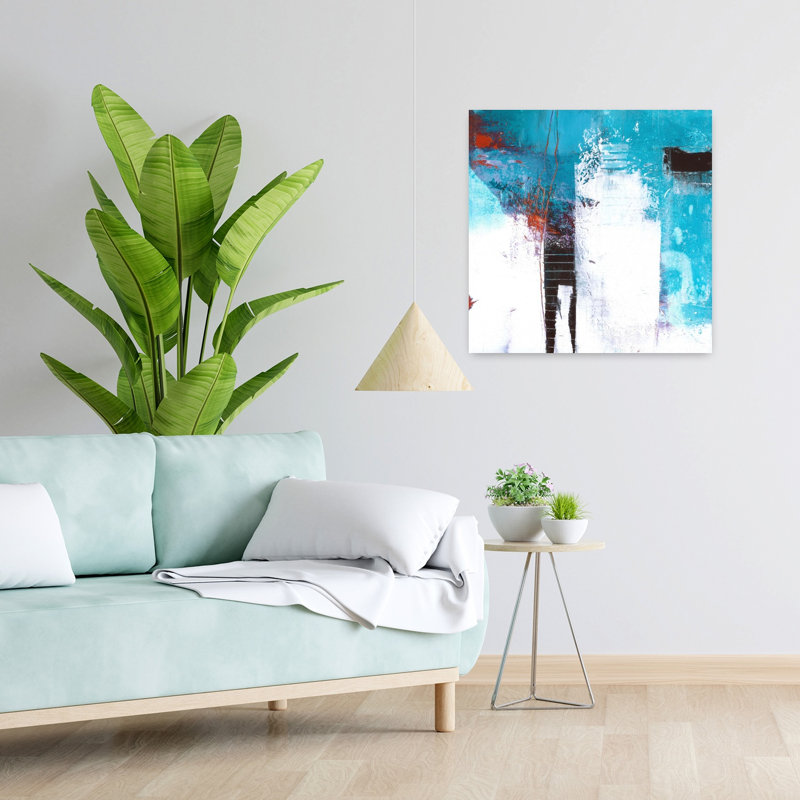 Reflets, art contemporain abstrait, H 24 po x l 24 po