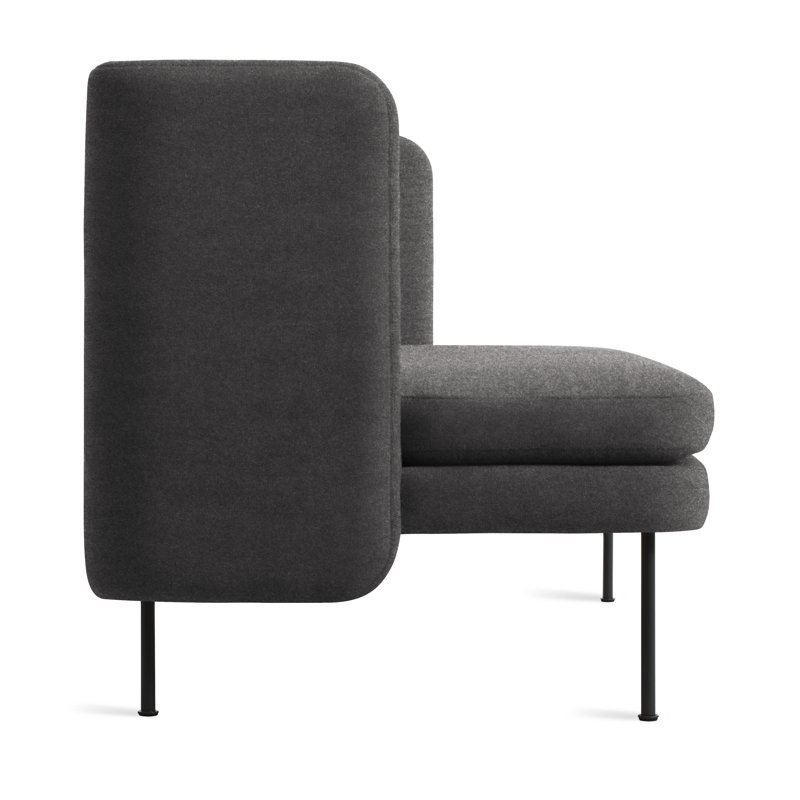 Bloke Loveseat, Gabro Gray Wool Blend