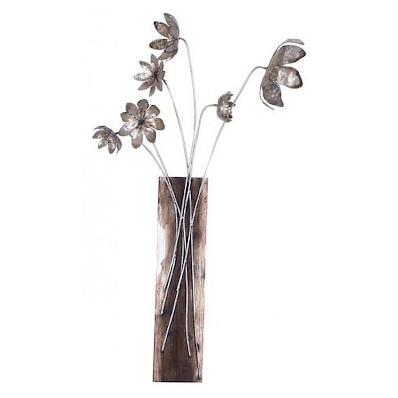 Décoration murale vase floral