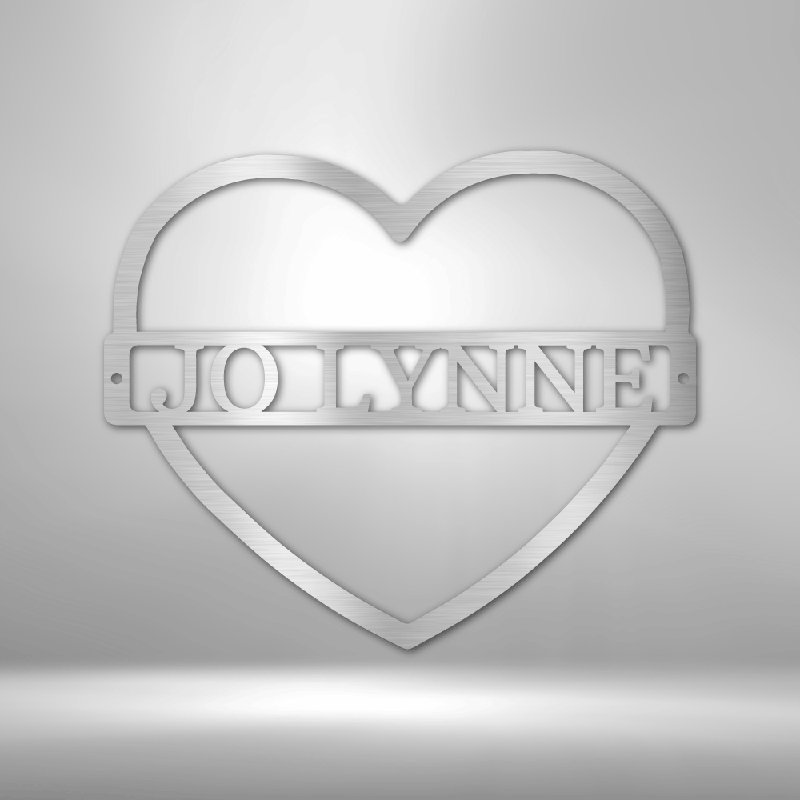 Décoration murale personnalisable en métal «Love's Mother», Argent argent, H 14,25 po x l 14,5 po x P 0,5 po, Oui