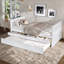 Lit plateforme en bois massif avec lit gigogne et tiroirs-2125296663
