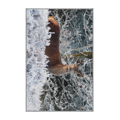 Deer Brown Area Rug