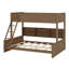 Lit superposé en bois de pin avec armoires de rangement, tablettes, échelle, garde-corps et station de charge-119926326-119926325