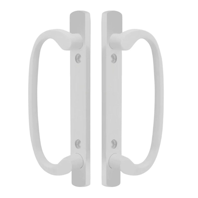 Ensemble de fausses poignées de porte de patio coulissantes 8,5 po Legacy, Blanc