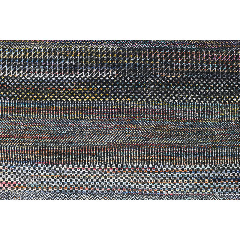 Area Rug in Black/Gray/Navy, Rectangle 4' x 6'