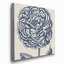 « indigo floral on lin v »-reproduction de peinture sur toile tendue-1343696165