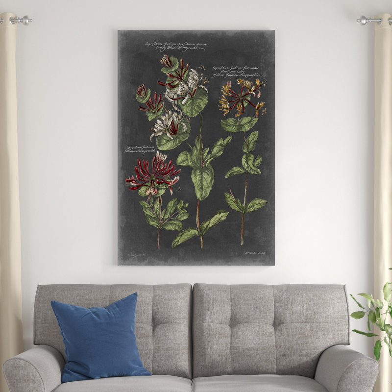 Tableau botanique rétro IV, H 48 po x l 32 po x P 1,25 po