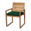 Venice Teak Patio Dining Armchair with Cushion-2076089618