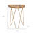 21" Gold Metal Round End Table