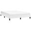Ceri Full Size Bed Frame, White Faux Leather, Low Profile Legs