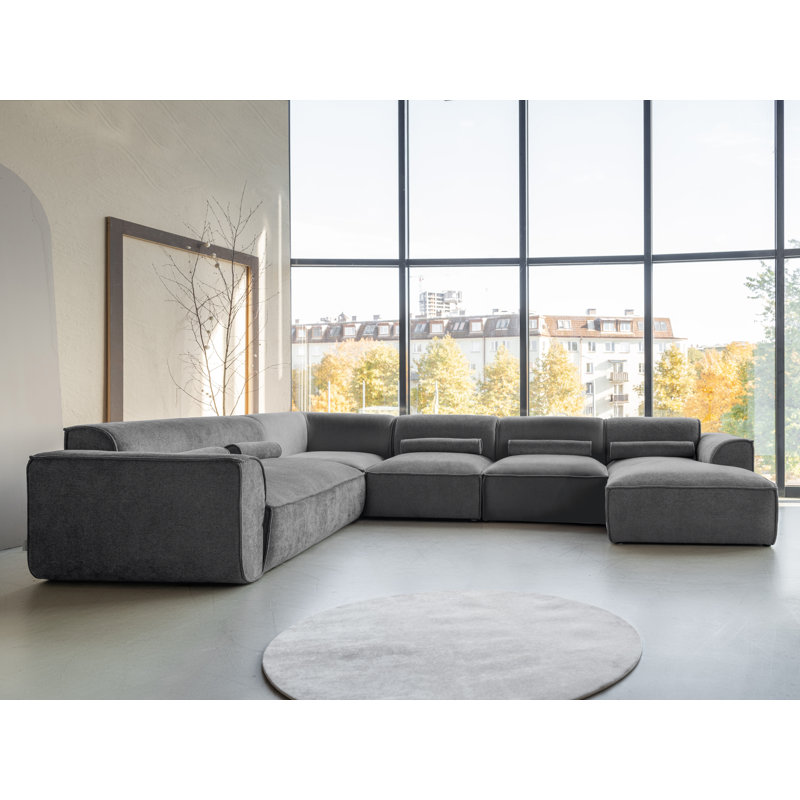 Flex Felix 8 Seater Corner Sofa , Left Hand Facing, Dark Grey