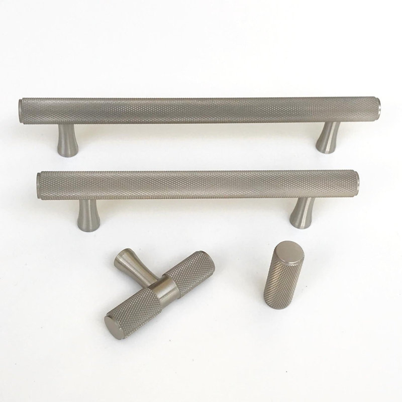 Texture 2" Length Bar Knob, Brushed Nickel