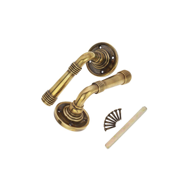 Beehive Lever on Rose Aged Brass