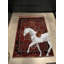Tapis décoratif bourgogne à motif traditionnel-146506034