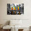 «Horizontal Vivid BW Abstract», reproduction sur toile-25417979
