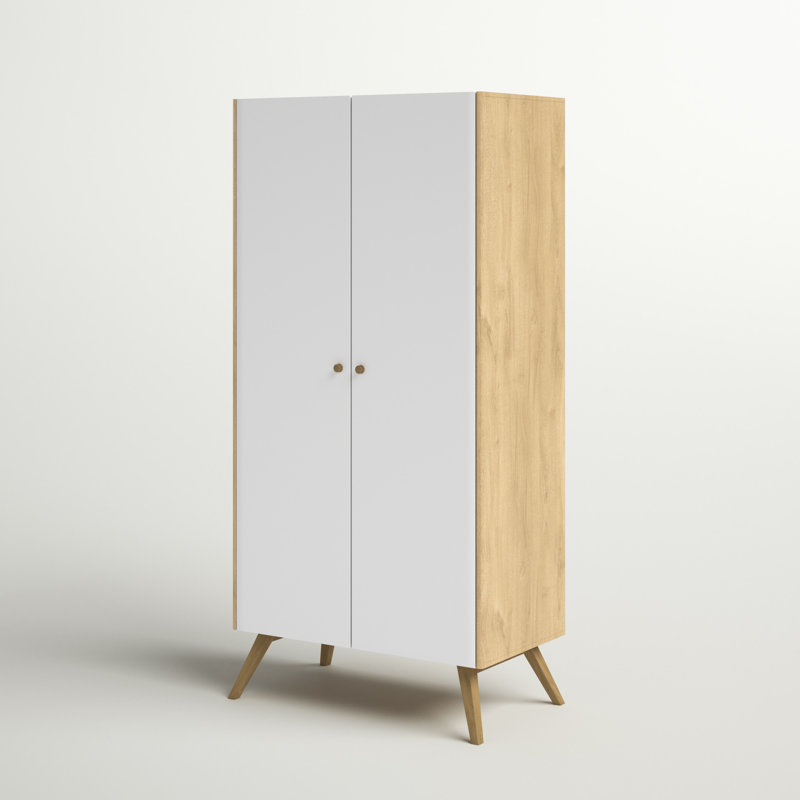 Horta 2 Door Wardrobe, Oak/White