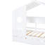 Lit blanc simple en bois avec lit gigogne-1427188734