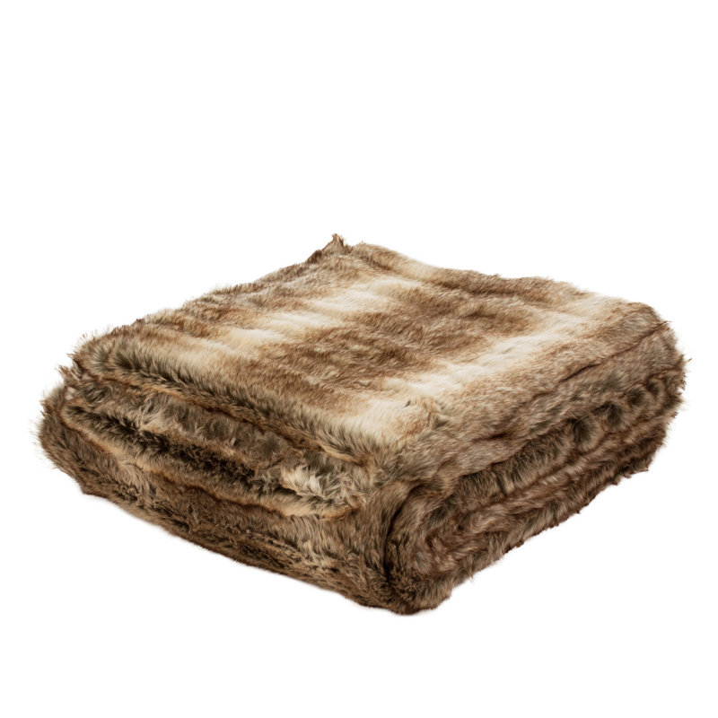 Brown Bear Faux Fur Blanket