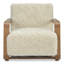 ECKERSLEY LOUNGE CHAIR CREAM FAUX FUR-336094719