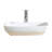 Modern White Ceramic Rectangular Vessel Bathroom Sink