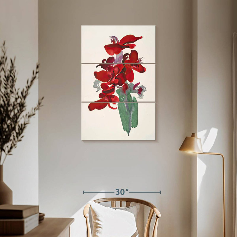 Harnek Red Canna 1915, 57" H x 36" W