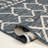 Latori Modern Geometric Moroccan Reversible Machine-Washable Navy/Cream Indoor/Outdoor Rug-1964985769