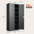 71" Metal Storage Cabinet, Garage Storage Organizer with Locking Doors and Adjustable Shelves-1065995586