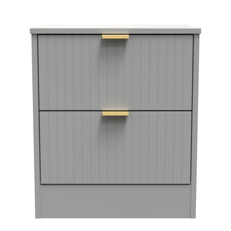 Barriner 45cm W Manufactured Wood Bedside Table, Dusk Grey