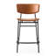 Fifties Upholstered Stool with Metal Frame-46242968